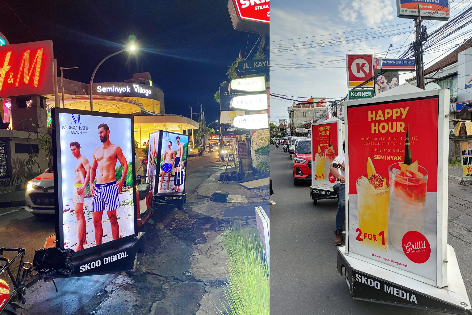 skoo media's mobile advertising vehicles and satisfied customers